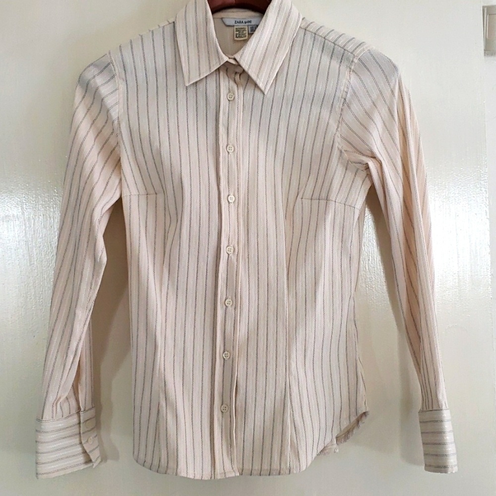 Zara Stripe shirt down button